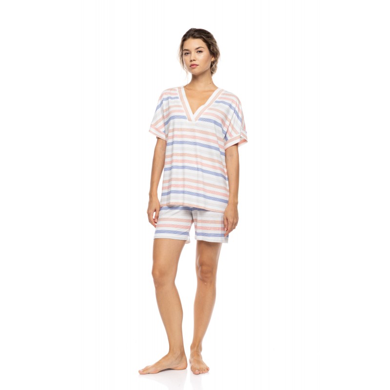 S1604 - Type - PYJAMAS SHORTS SUNSET STRIPE- (S1604)