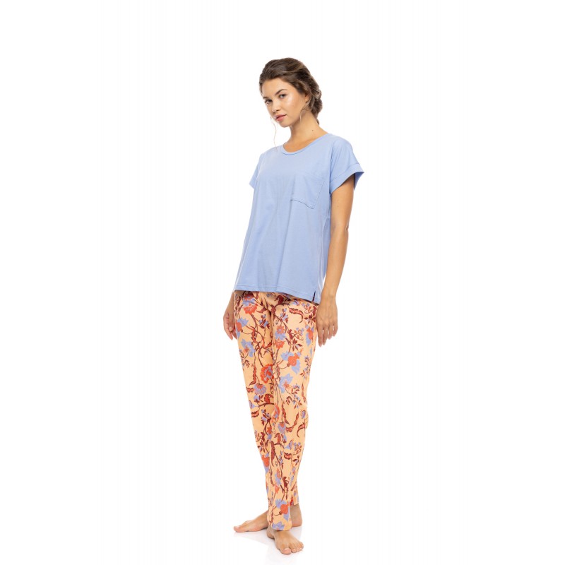 S1609 - Type - PYJAMAS LONG PANTS TROPICAL FLOWER- (S1609) S1609 - Type - PYJAMAS LONG PANTS TROPICAL FLOWER- (S1609)