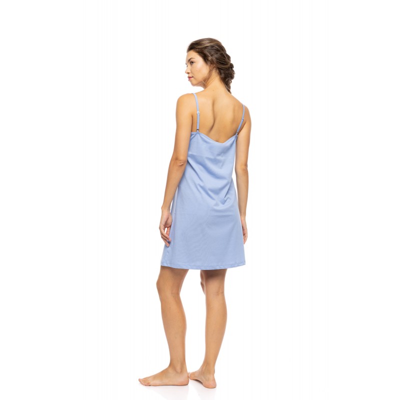 S1612 - Blue Cloud - NIGHTGOWN SOLID TROPICAL FLOWER- (S1612) S1612 - Blue Cloud - NIGHTGOWN SOLID TROPICAL FLOWER- (S1612)