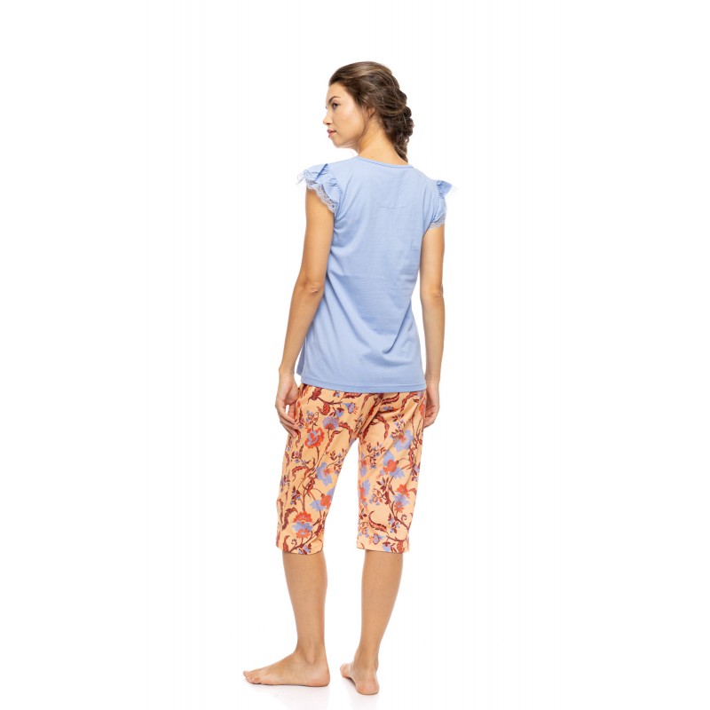 S1613 - Type - PYJAMA CAPRI TROPICAL FLOWER- (S1613) S1613 - Type - PYJAMA CAPRI TROPICAL FLOWER- (S1613)