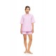 S1625 - Blue Cloud - PYJAMA BUTTONED SHORT PANTS DUO STRIPE- (S1625) S1625 - Blue Cloud - PYJAMA BUTTONED SHORT PANTS DUO STRIPE- (S1625)