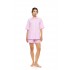 S1625 - Baby Pink - PYJAMA BUTTONED SHORT PANTS DUO STRIPE- (S1625)