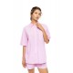 S1625 - Baby Pink - PYJAMA BUTTONED SHORT PANTS DUO STRIPE- (S1625)