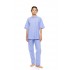 S1626 - Baby Pink - PYJAMA BUTTONED LONG PANTS DUO STRIPE- (S1626)