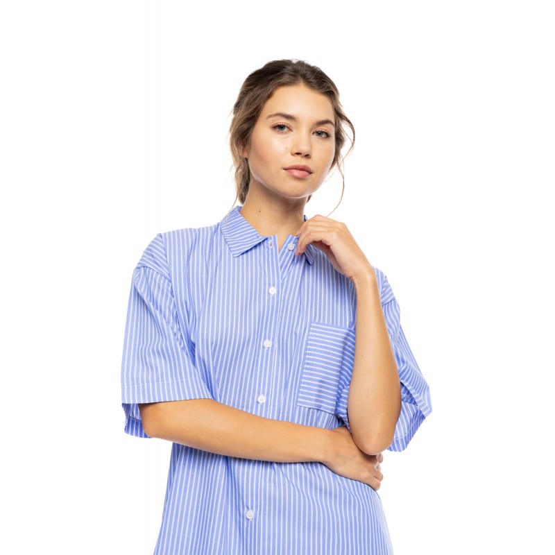 S1626 - Blue Cloud - PYJAMA BUTTONED LONG PANTS DUO STRIPE- (S1626) S1626 - Blue Cloud - PYJAMA BUTTONED LONG PANTS DUO STRIPE- (S1626)