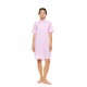 S1627 - Baby Pink - NIGHTGOWN BUTTONED DUO STRIPE- (S1627)