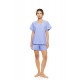 S1628 - Blue Cloud - PYJAMA SHORT PANTS DUO STRIPE- (S1628) S1628 - Blue Cloud - PYJAMA SHORT PANTS DUO STRIPE- (S1628)