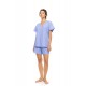 S1628 - Blue Cloud - PYJAMA SHORT PANTS DUO STRIPE- (S1628) S1628 - Blue Cloud - PYJAMA SHORT PANTS DUO STRIPE- (S1628)