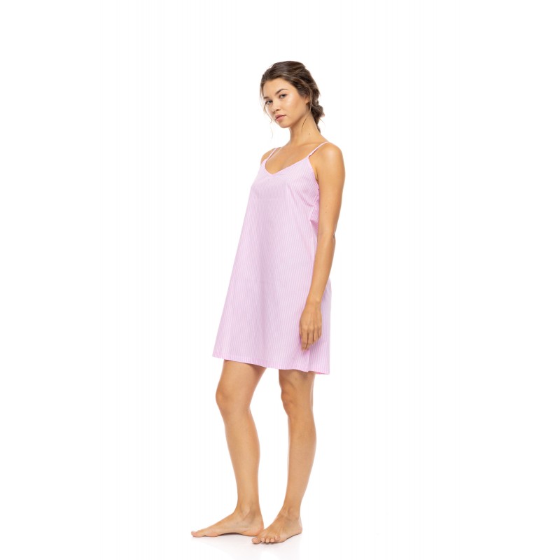 S1631 - Baby Pink - NIGHTGOWN DUO STRIPE- (S1631)