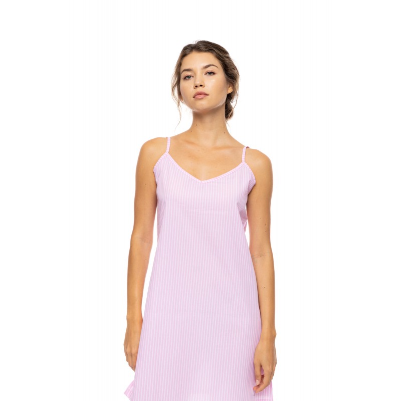 S1631 - Baby Pink - NIGHTGOWN DUO STRIPE- (S1631)