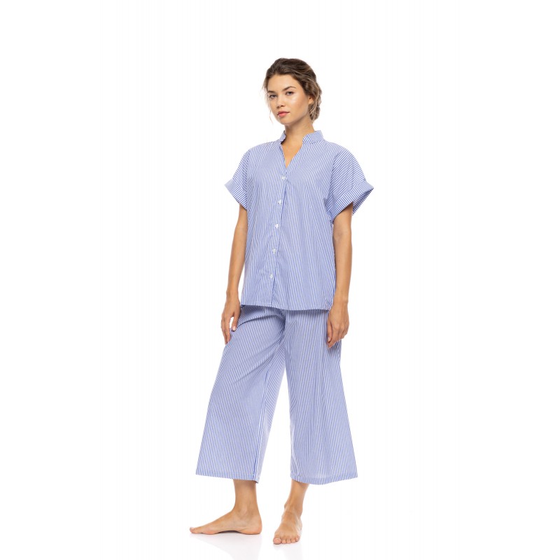 S1633 - Type - PYJAMA BUTTONED MARINA STRIPE- (S1633) S1633 - Type - PYJAMA BUTTONED MARINA STRIPE- (S1633)