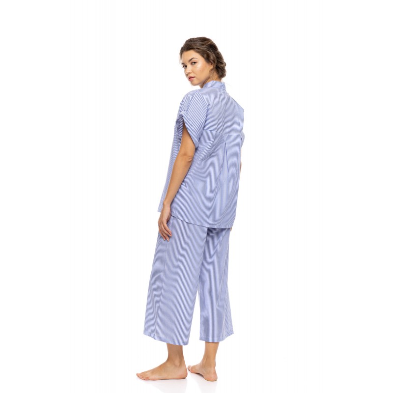 S1633 - Type - PYJAMA BUTTONED MARINA STRIPE- (S1633) S1633 - Type - PYJAMA BUTTONED MARINA STRIPE- (S1633)