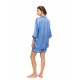 S1638 - Blue Cloud - PYJAMA BUTTONED SHORT PATNS PURE CHIC- (S1638) S1638 - Blue Cloud - PYJAMA BUTTONED SHORT PATNS PURE CHIC- (S1638)