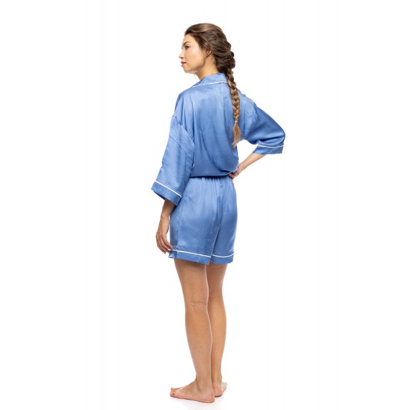 S1638 - Blue Cloud - PYJAMA BUTTONED SHORT PATNS PURE CHIC- (S1638) S1638 - Blue Cloud - PYJAMA BUTTONED SHORT PATNS PURE CHIC- (S1638)