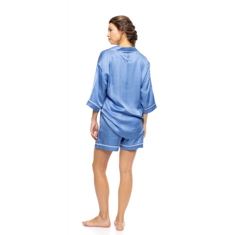 S1638 - Peach Pink - PYJAMA BUTTONED SHORT PATNS PURE CHIC- (S1638) S1638 - Peach Pink - PYJAMA BUTTONED SHORT PATNS PURE CHIC- (S1638)