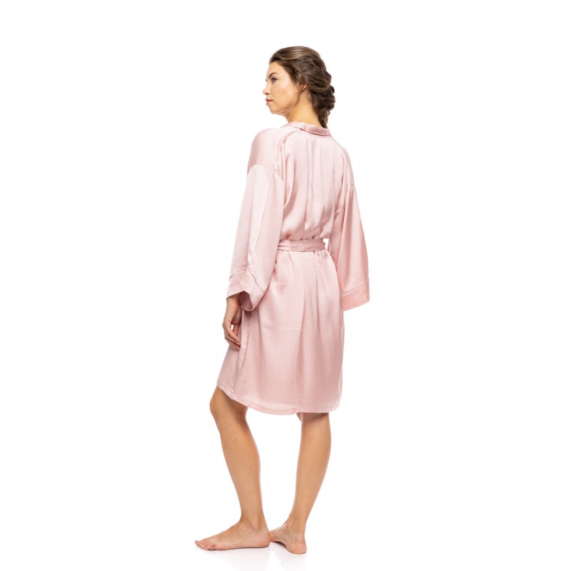 S1642 - Peach Pink - ROBE SATIN PURE CHIC- (S1642)