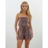 S462 - Black - BEACHWEAR TERRY FLORAL PRINT- (S462)