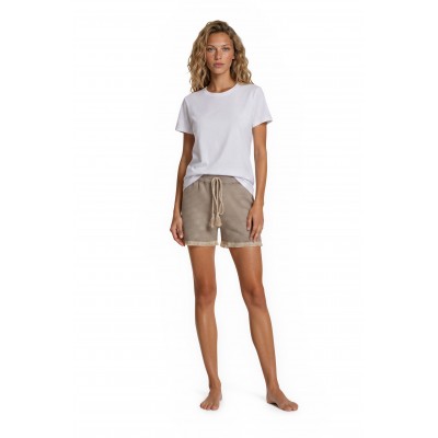 S570 - Type - BEACHWEAR SHORT PANTS SAND LUREX- (S570) S570 - Type - BEACHWEAR SHORT PANTS SAND LUREX- (S570)