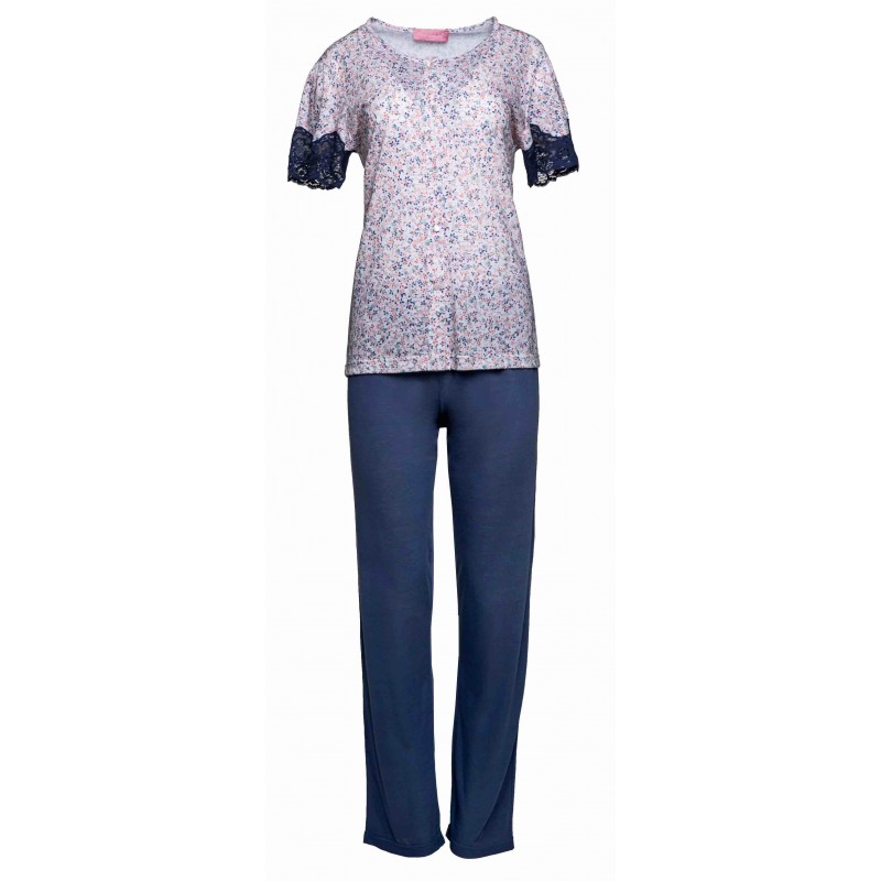 S616 - Type - PIJAMA LONG PANT PETITE FLOWER- (S616) S616 - Type - PIJAMA LONG PANT PETITE FLOWER- (S616)
