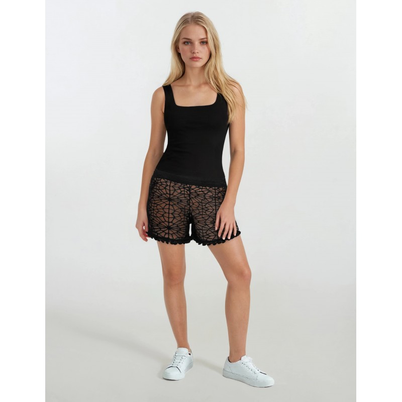 S695 - Black - BEACH DRESS SHORTS MYSTIC WATERS- (S695)