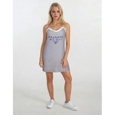 S708 - Type - NIGHTGOWN BLUE STRIPES- (S708) S708 - Type - NIGHTGOWN BLUE STRIPES- (S708)