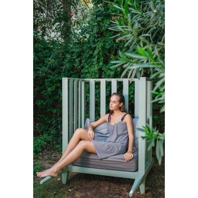 S711 - Type - NIGHTGOWN BLUE STRIPES- (S711)