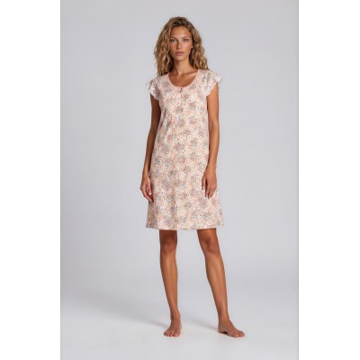 S747 - Type - NIGHTGOWN ABSTRACT FLOWERS- (S747) S747 - Type - NIGHTGOWN ABSTRACT FLOWERS- (S747)