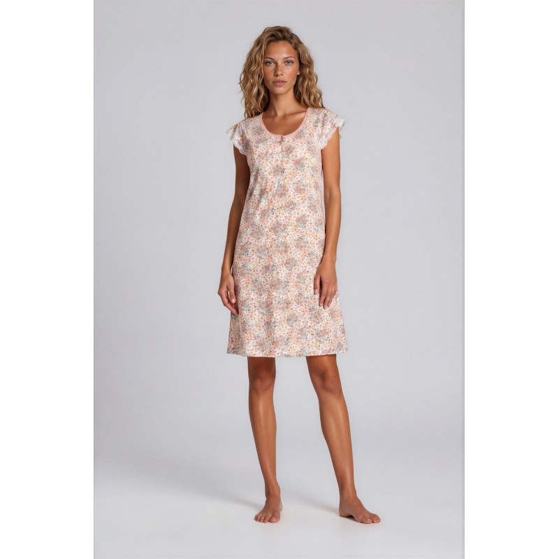 S747 - Type - NIGHTGOWN ABSTRACT FLOWERS- (S747)