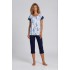 S751 - Type - PIJAMA BLUE FLOWERS CAPRI- (S751)