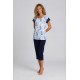 S751 - Type - PIJAMA BLUE FLOWERS CAPRI- (S751) S751 - Type - PIJAMA BLUE FLOWERS CAPRI- (S751)