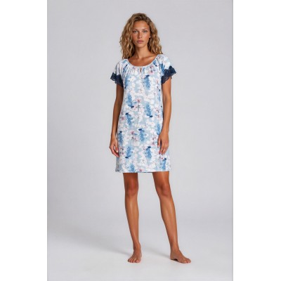 S752 - Type - NIGHTGOWN BLUE FLOWERS- (S752) S752 - Type - NIGHTGOWN BLUE FLOWERS- (S752)
