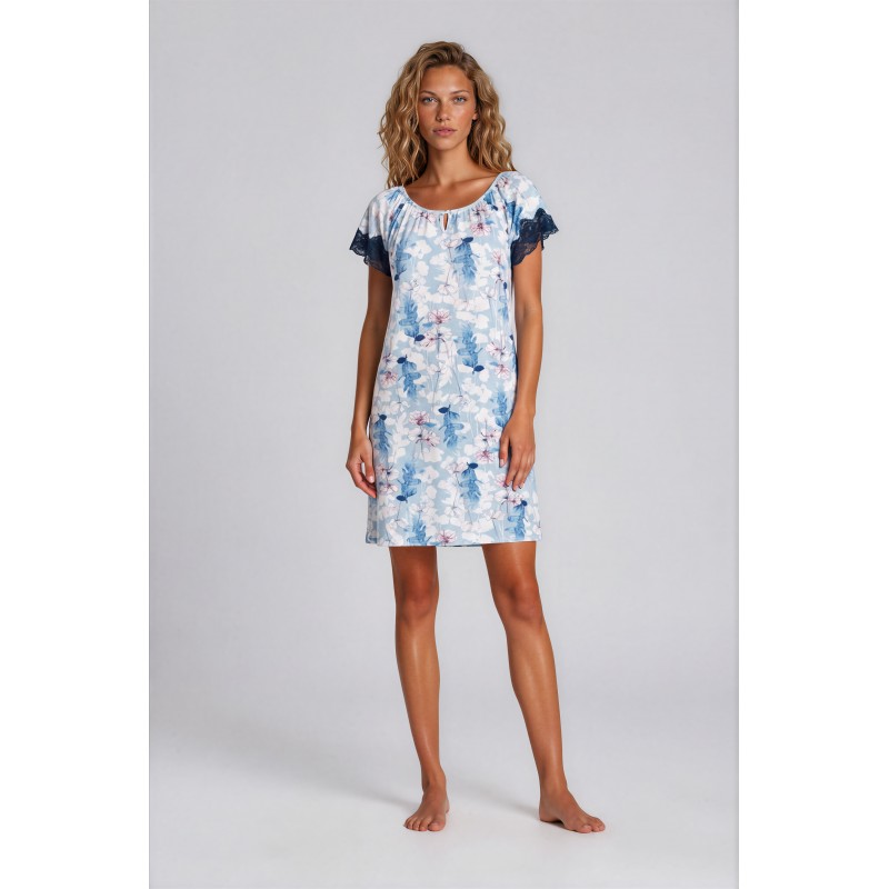 S752 - Type - NIGHTGOWN BLUE FLOWERS- (S752) S752 - Type - NIGHTGOWN BLUE FLOWERS- (S752)