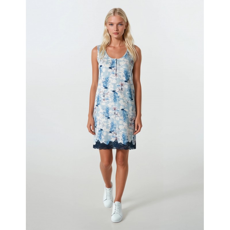S754 - Type - NIGHTGOWN BLUE FLOWERS- (S754) S754 - Type - NIGHTGOWN BLUE FLOWERS- (S754)