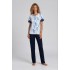 S756 - Type - PIJAMA BLUE FLOWERS LONG PANTS- (S756)