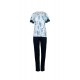 S756 - Type - PIJAMA BLUE FLOWERS LONG PANTS- (S756) S756 - Type - PIJAMA BLUE FLOWERS LONG PANTS- (S756)