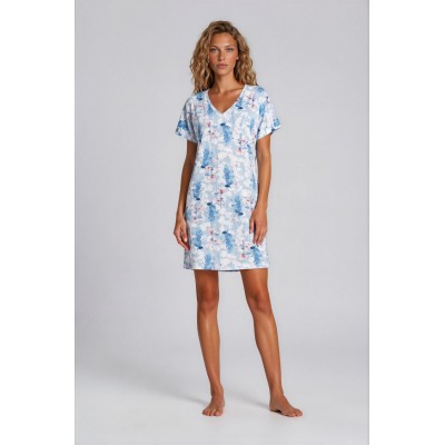 S757 - Type - NIGHTGOWN BLUE FLOWERS- (S757)