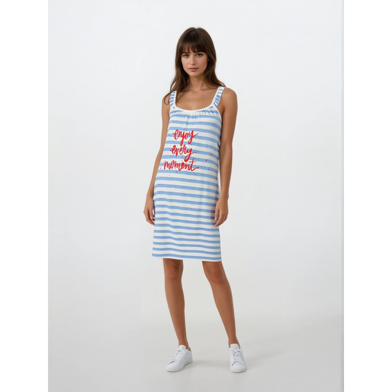 S759 - Blue Cloud - NIGHTGOWN STRIPES- (S759)