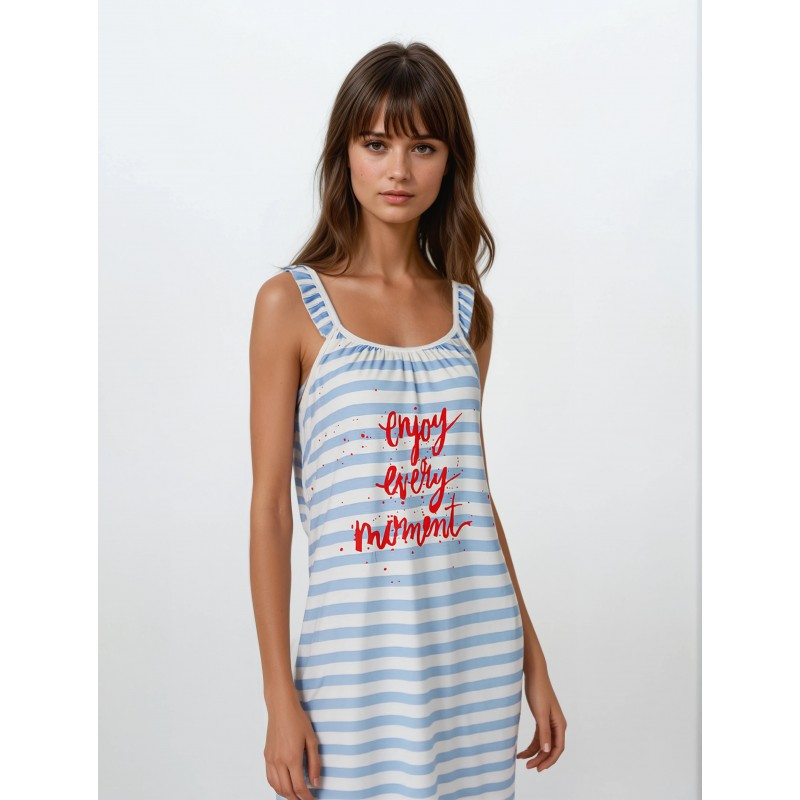 S759 - Blue Cloud - NIGHTGOWN STRIPES- (S759)