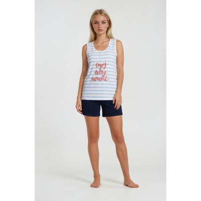 S760 - Blue Cloud - PIJAMA STRIPES- (S760)