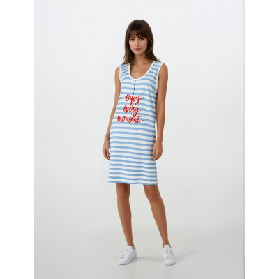 S761 - Coral - NIGHTGOWN STRIPES- (S761)