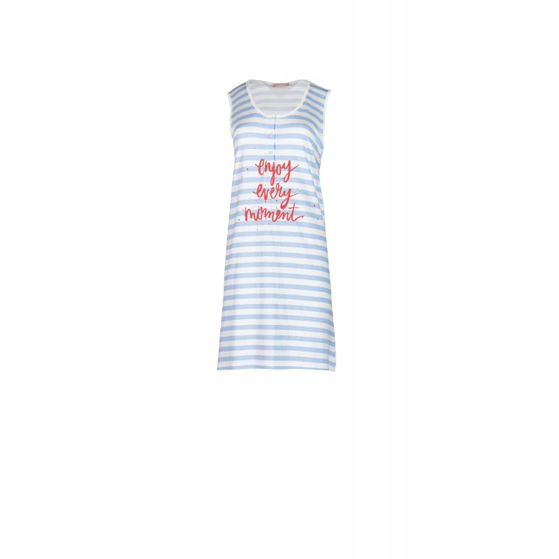 S761 - Coral - NIGHTGOWN STRIPES- (S761) S761 - Coral - NIGHTGOWN STRIPES- (S761)