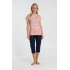 S763 - Coral - HOMEWEAR STRIPES- (S763)