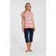 S763 - Coral - HOMEWEAR STRIPES- (S763) S763 - Coral - HOMEWEAR STRIPES- (S763)