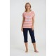 S763 - Coral - HOMEWEAR STRIPES- (S763) S763 - Coral - HOMEWEAR STRIPES- (S763)