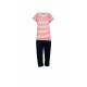 S763 - Coral - HOMEWEAR STRIPES- (S763) S763 - Coral - HOMEWEAR STRIPES- (S763)