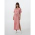 S766 - Coral - LOUNGEWEAR STRIPES LONG- (S766)