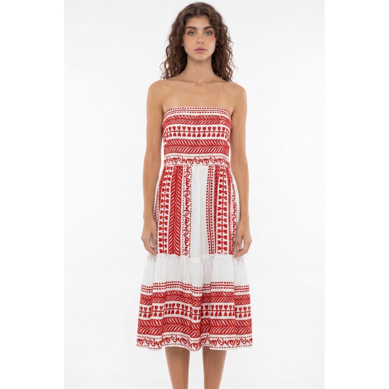 S836 - Red - BEACHWEAR BOHO- (S836) S836 - Red - BEACHWEAR BOHO- (S836)