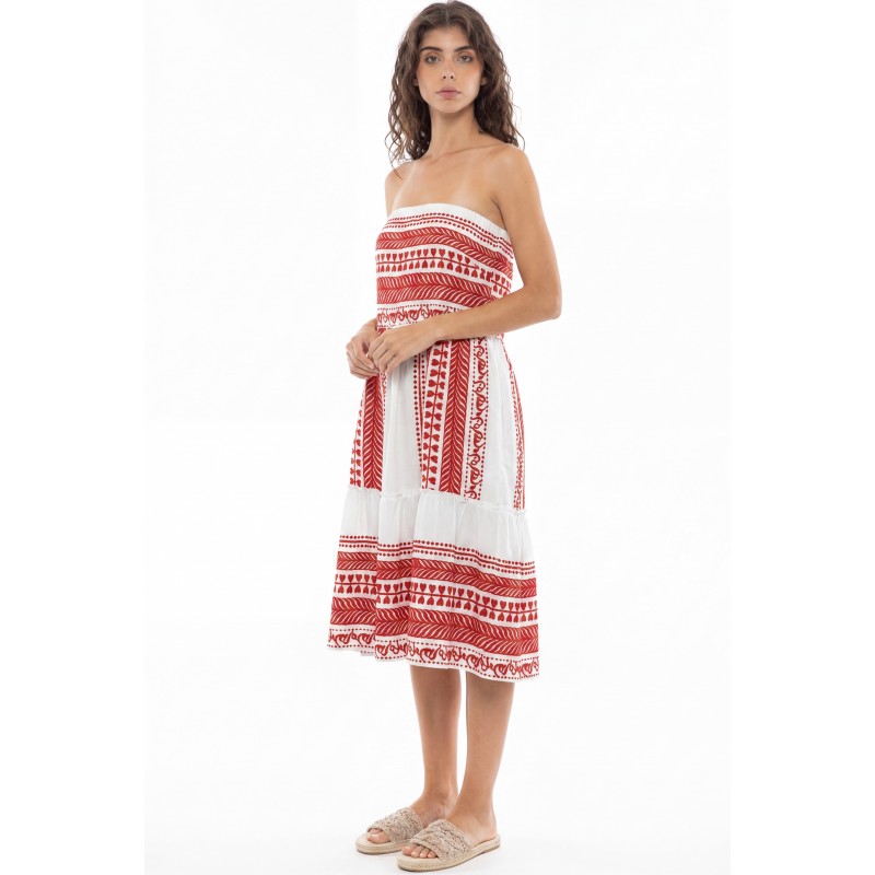 S836 - Red - BEACHWEAR BOHO- (S836) S836 - Red - BEACHWEAR BOHO- (S836)