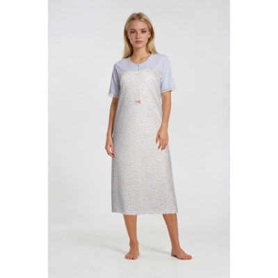 S966 - Type - NIGHTGOWN CLASSIC PETIT FLOWER - (S966) S966 - Type - NIGHTGOWN CLASSIC PETIT FLOWER - (S966)