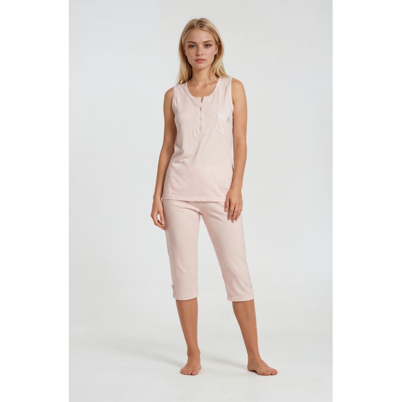 S982 - Baby Pink - PYJAMA PETIT DOT- (S982) S982 - Baby Pink - PYJAMA PETIT DOT- (S982)